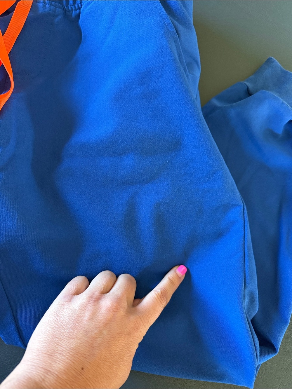 Figs Cobalt Blue Scrub Top and Jogger Pants - Picture 3 of 5